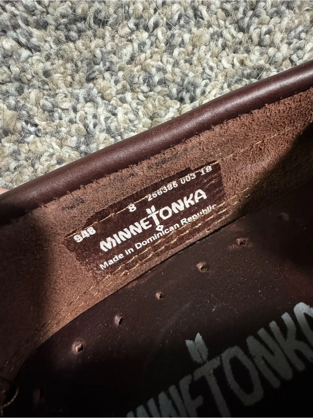Minnetonka 100% brown leather classic driver moccasins men’s 8